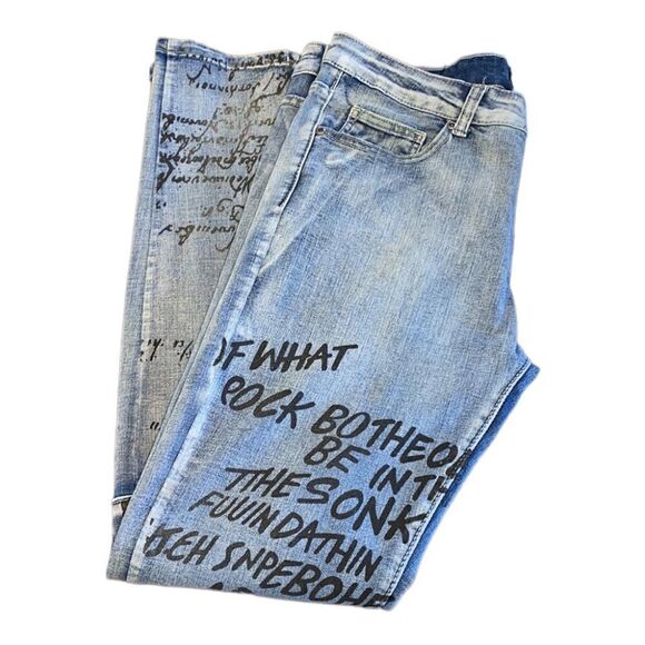 Waimea Men’s Graffiti Denim Skinny Jeans Streetwear Size 32x31 - Picture 5 of 14